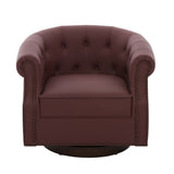 360° Swivel Accent Chair With Curved Back