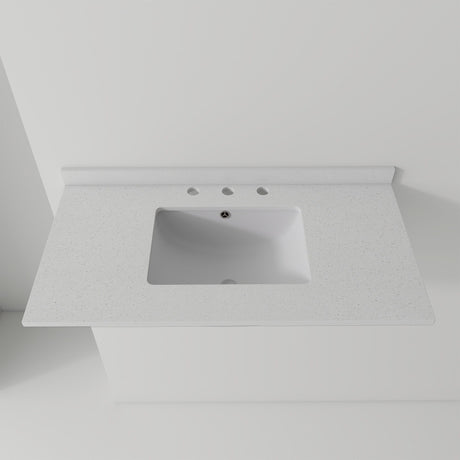 Basin Sink, 0.6" Ultra Thin Profile, Triple Faucet Holes