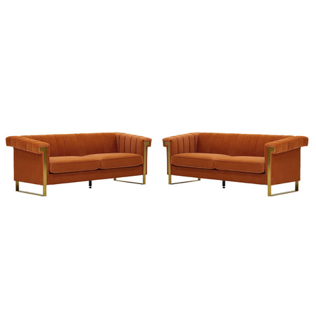 2 Piece Sofa Set With Tufted Back And Deep Seating