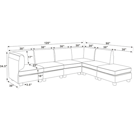 Upholstered Modular Sectional