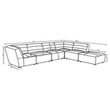 Nevve - 6 Piece Upholstered Tufted Sectional - Ivory