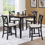 5 Piece Counter Height Dining Table Set With 4 Chairs