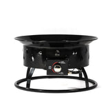Propane Gas Fire Pit Table, 50000 Btu Round For Outside Patio - Black