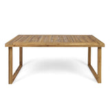 Outdoor Dining Set - Sandblast Natural Finish