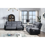 Alicia - Reclining Sofa - Gray / Black