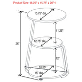 Dixon - 3 Tier Round Accent Side Table With Slim Legs - White / Black