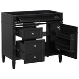 Bathroom Vanity With 2 Drawers And Tip-Out Drawer, Storage Cabinet