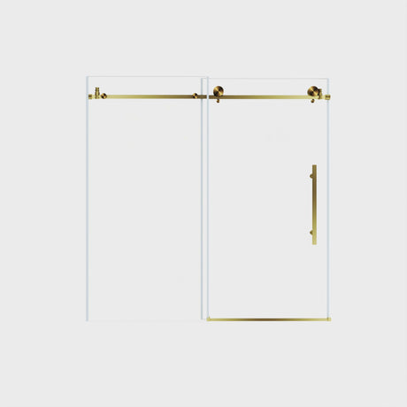Frameless Shower Door, Smooth Sliding Tracks