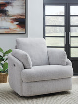 Alainmont Next-Gen Nuvella Swivel Power Recliner - A3000739