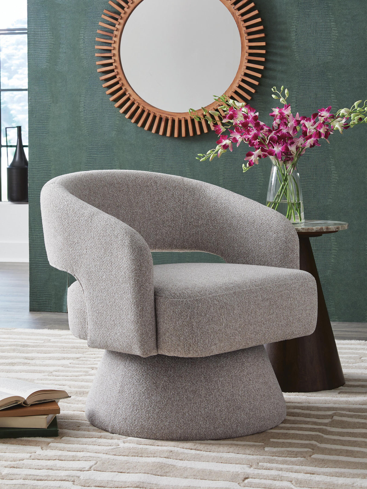 Nashkins Swivel Accent Chair - A3000757