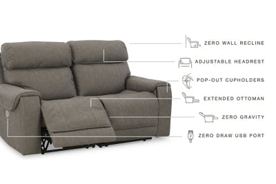 Starbot 2-Piece Power Reclining Sectional Loveseat - 23501S1