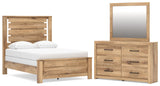 Brozmont Full Panel Bed, Dresser and Mirror - B1045B9