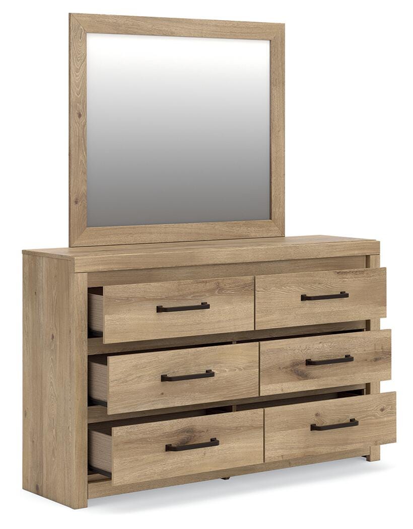 Brozmont Full Panel Bed, Dresser and Mirror - B1045B9