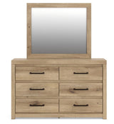 Brozmont Full Panel Bed, Dresser and Mirror - B1045B9