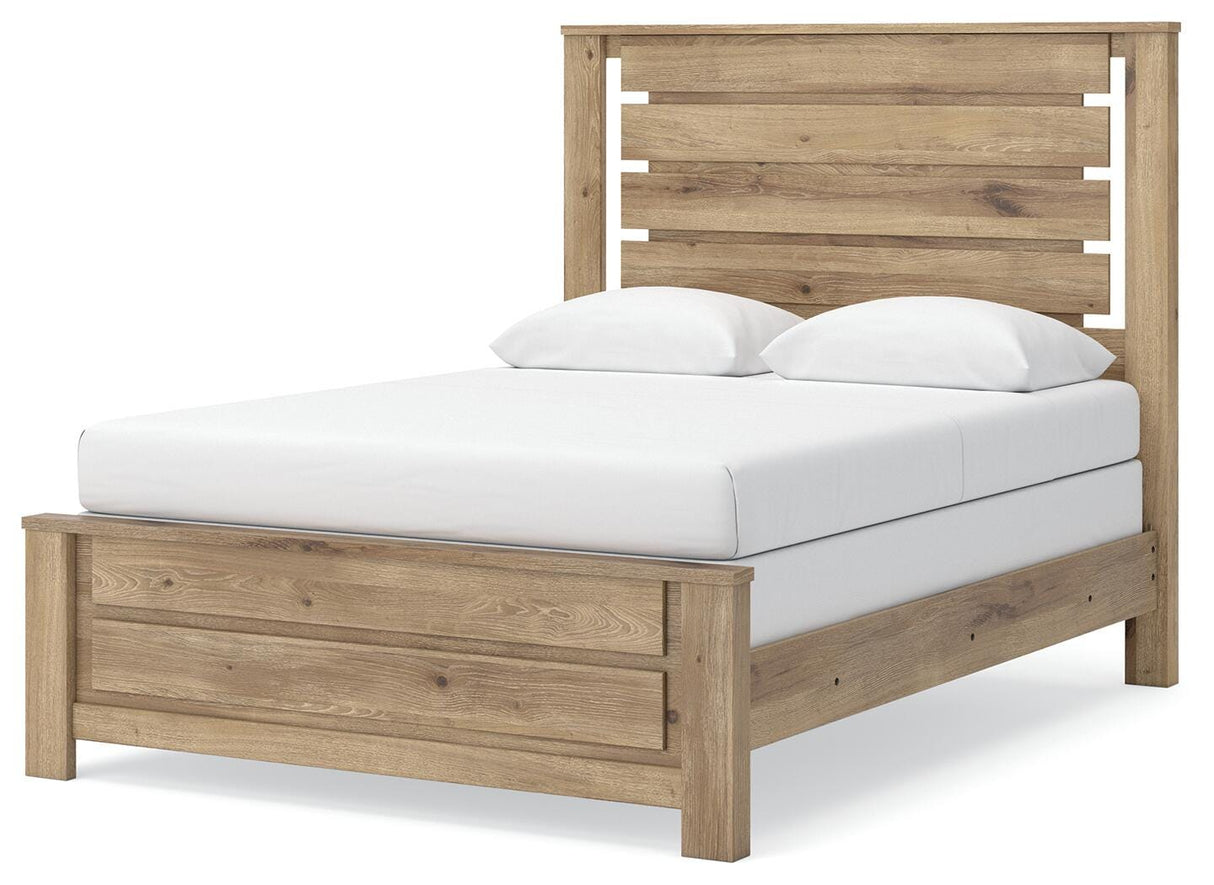 Brozmont Queen Panel Bed, Dresser and Mirror - B1045B3