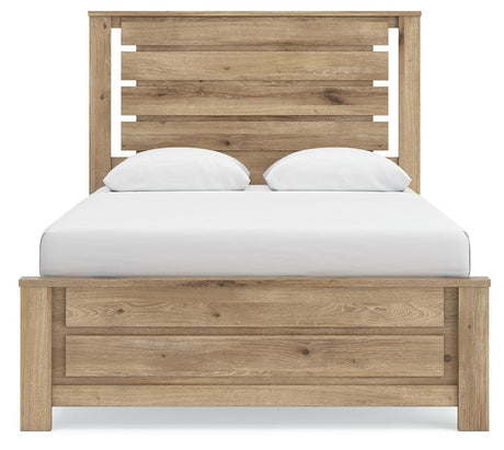 Brozmont Queen Panel Bed, Dresser and Mirror - B1045B3