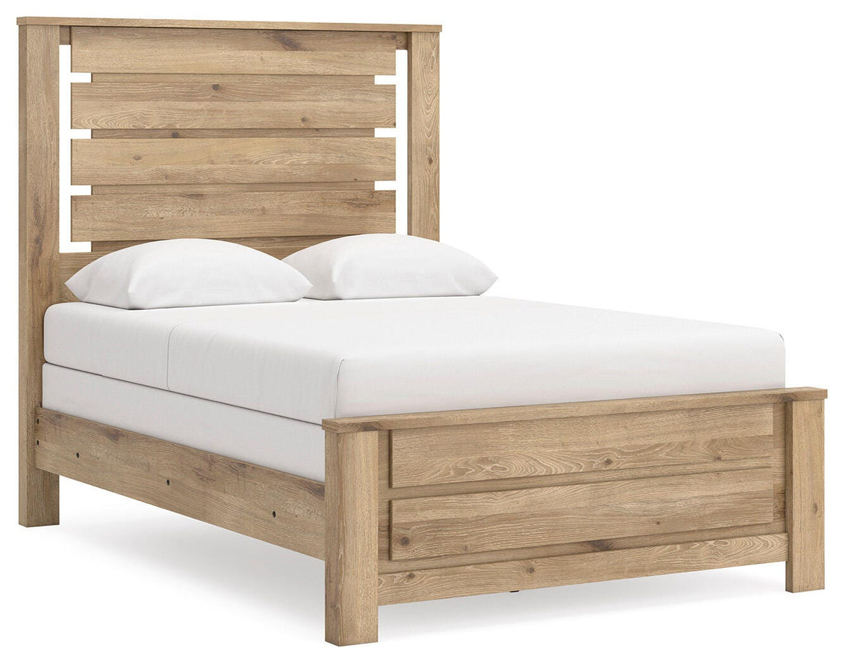 Brozmont Full Panel Bed, Dresser and Mirror - B1045B9