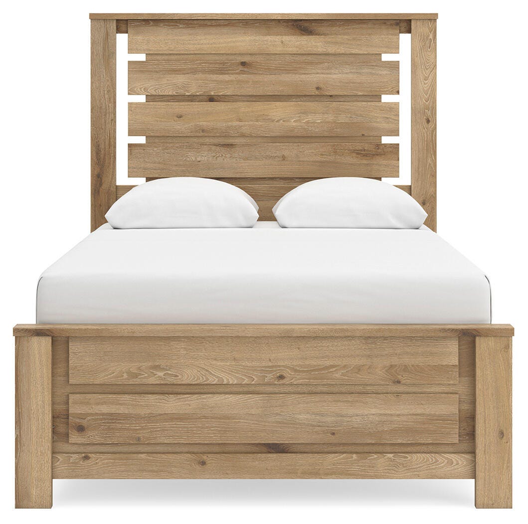 Brozmont Full Panel Bed, Dresser and Mirror - B1045B9