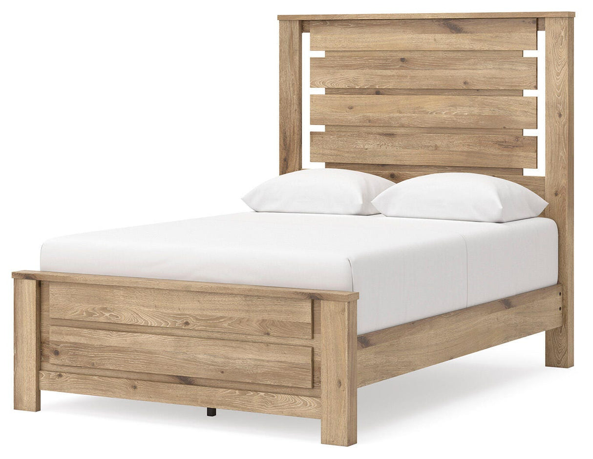 Brozmont Full Panel Platform Bed, Dresser and Mirror - B1045B11