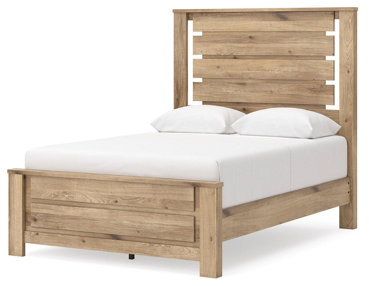 Brozmont Full Panel Platform Bed, Dresser and Mirror - B1045B11