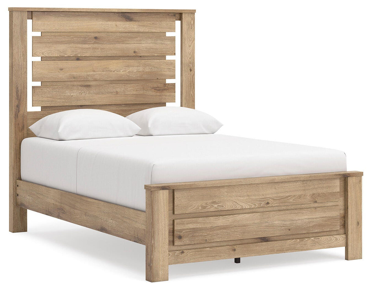 Brozmont Full Panel Platform Bed, Dresser and Mirror - B1045B11