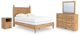 Aleaport Queen Panel Bed, Dresser, Mirror and Nightstand - PCB1075B9