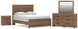 Broachmyn Queen Panel Bed, Dresser, Mirror and Nightstand - PCB1116B13