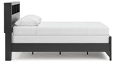 Broachmyn Queen Bookcase Panel Bed, Dresser, Mirror and Nightstand - PCB1118B21