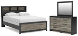 Broachmyn Queen Bookcase Bed, Dresser and Mirror - PCB1118B3