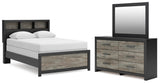 Broachmyn Full Bookcase Bed, Dresser and Mirror - PCB1118B15