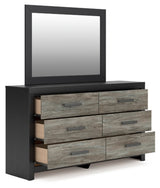Broachmyn Queen Bookcase Bed, Dresser and Mirror - PCB1118B3