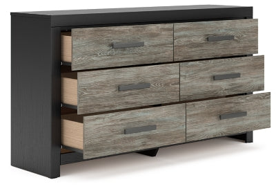 Broachmyn Queen Bookcase Panel Bed, Dresser and Nightstand - PCB1118B20