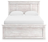 Makidern Queen Panel Bed with Storage, Dresser and Mirror - PCB1171B6