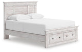 Makidern Queen Panel Storage Bed, Dresser and Mirror - PCB1171B5