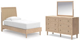 Cielden Twin Panel Bed, Dresser and Mirror - B1199B19