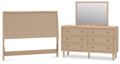 Cielden Queen Panel Headboard, Dresser and Mirror - B1199B8
