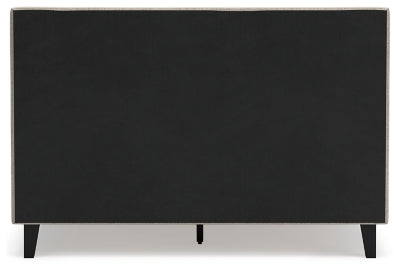 Cielden Queen Upholstered Bed with Roll Slats - B1199-81