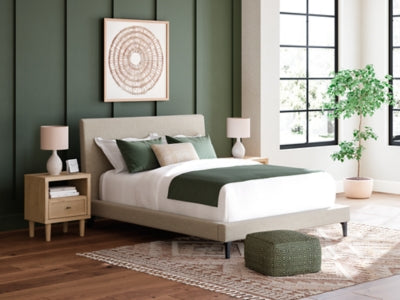 Cielden Queen Upholstered Bed with Roll Slats - B1199-81