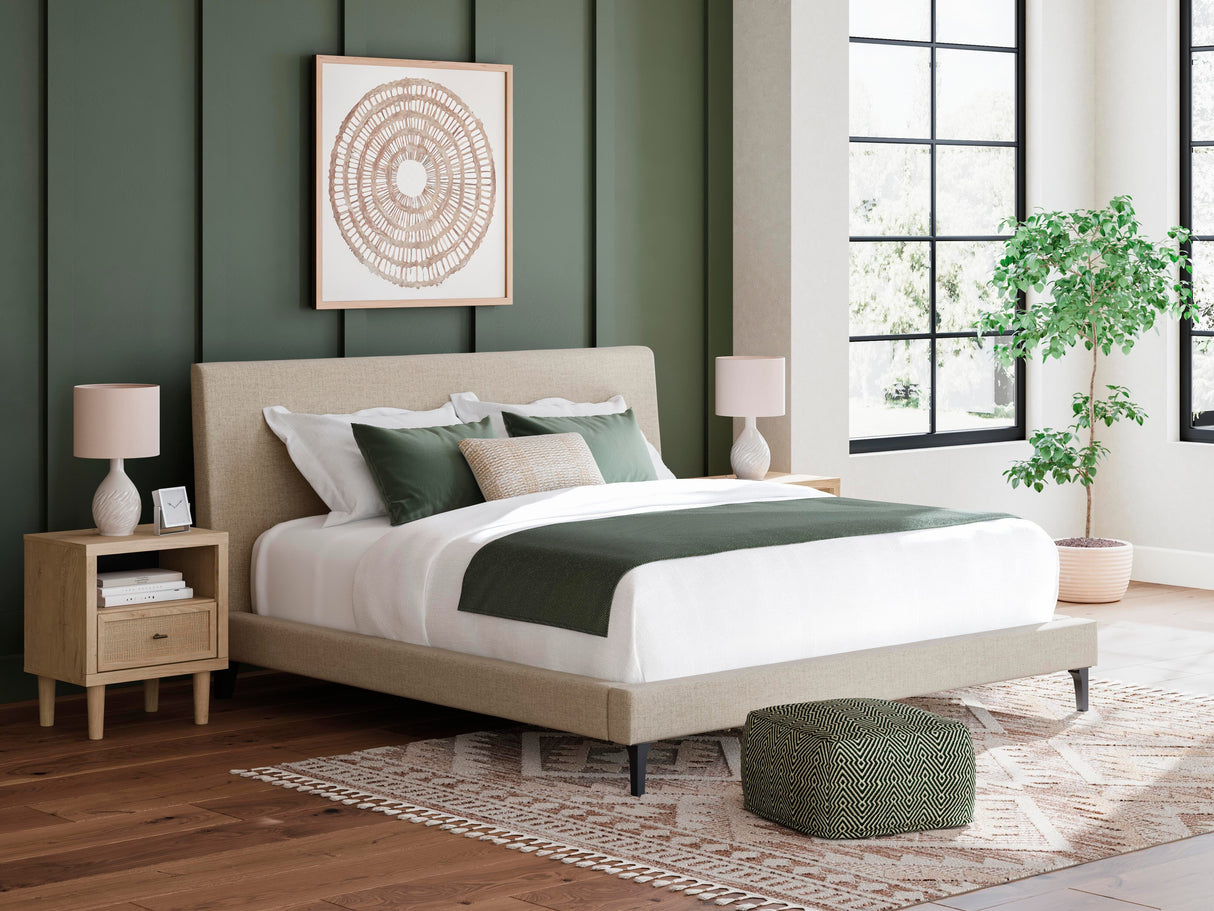 Cielden King Upholstered Bed with Roll Slats - B1199-82