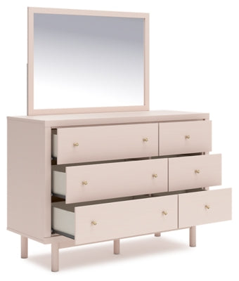 Wistenpine Full Upholstered Panel Bed, Dresser and Mirror - B1323B3