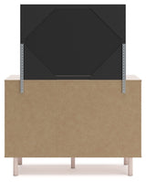 Wistenpine Twin Upholstered Panel Bed, Dresser and Mirror - B1323B2