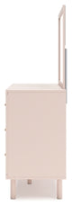 Wistenpine Full Upholstered Panel Bed, Dresser and Mirror - B1323B3