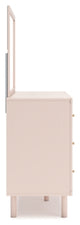 Wistenpine Full Upholstered Panel Bed, Dresser and Mirror - B1323B3