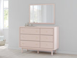 Wistenpine Twin Upholstered Panel Bed, Dresser and Mirror - B1323B2