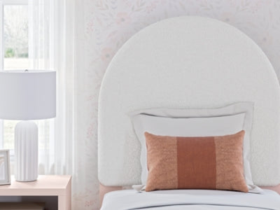 Wistenpine Twin Upholstered Panel Bed, Dresser and Mirror - B1323B2