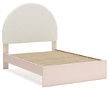 Wistenpine Full Upholstered Panel Bed, Dresser and Mirror - B1323B3