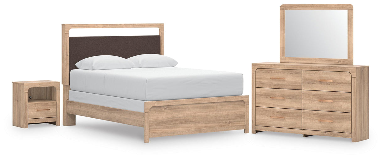 Kinlanni Queen Panel Bed, Dresser, Mirror and Nightstand - PCB1360B17
