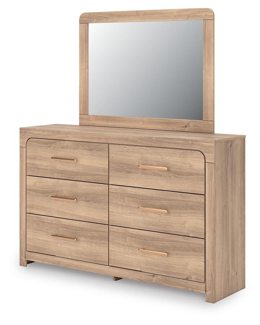 Kinlanni Queen Panel Bed, Dresser, Mirror and Nightstand - PCB1360B17