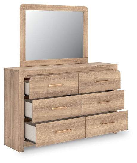 Kinlanni Queen Panel Bed, Dresser, Mirror and Nightstand - PCB1360B17