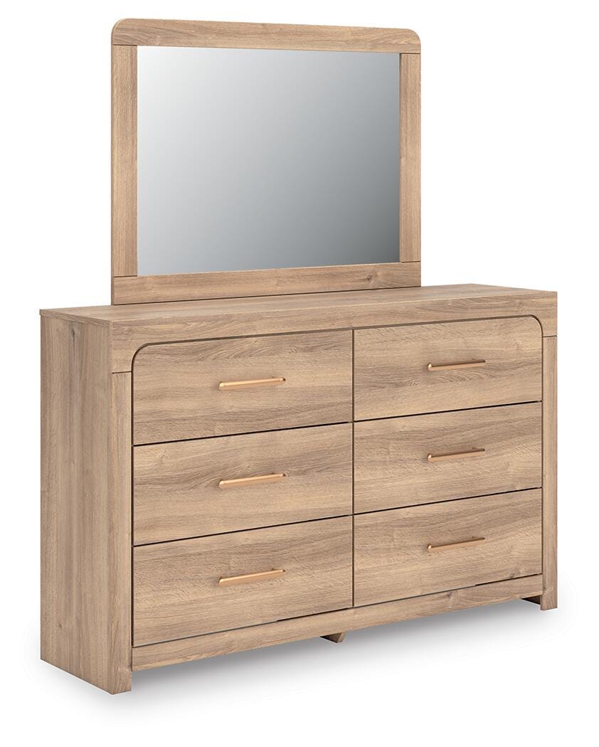 Kinlanni Queen Panel Bed, Dresser, Mirror and Nightstand - PCB1360B17